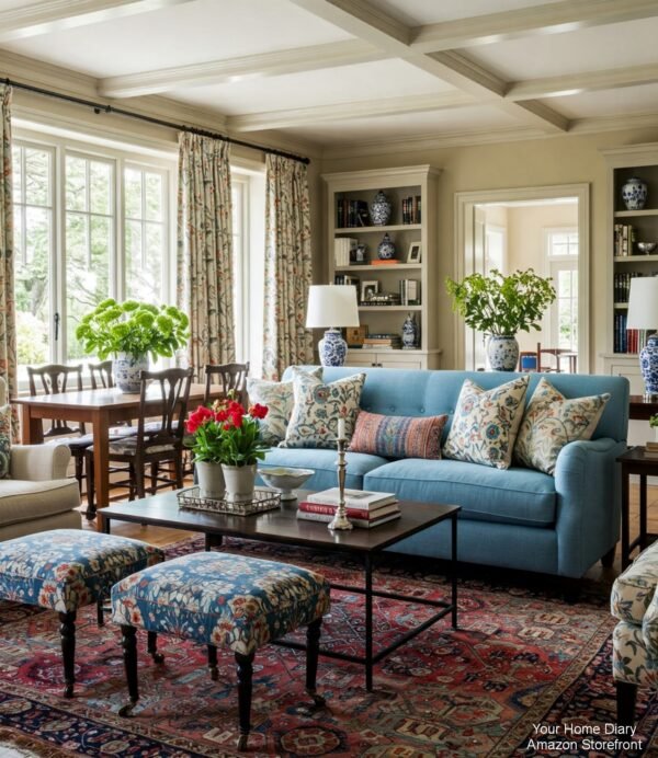 Eclectic and Cozy Living Room
