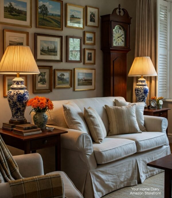 A Cozy and Art-Filled Living Room