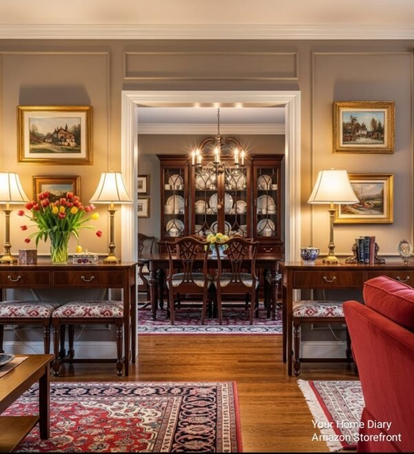 Formal Grace: Living Room to Dining View