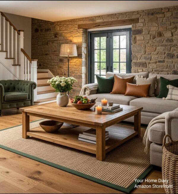 Rustic Charm: A Cozy Living Room