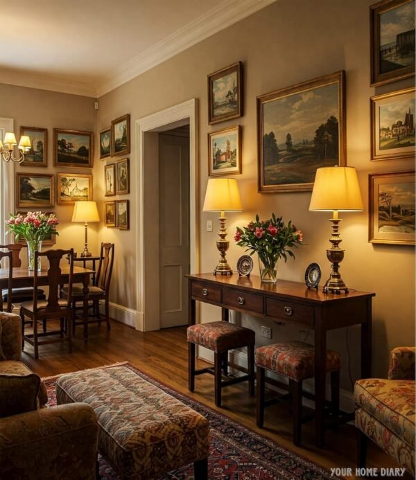 Elegant Console & Art Passageway