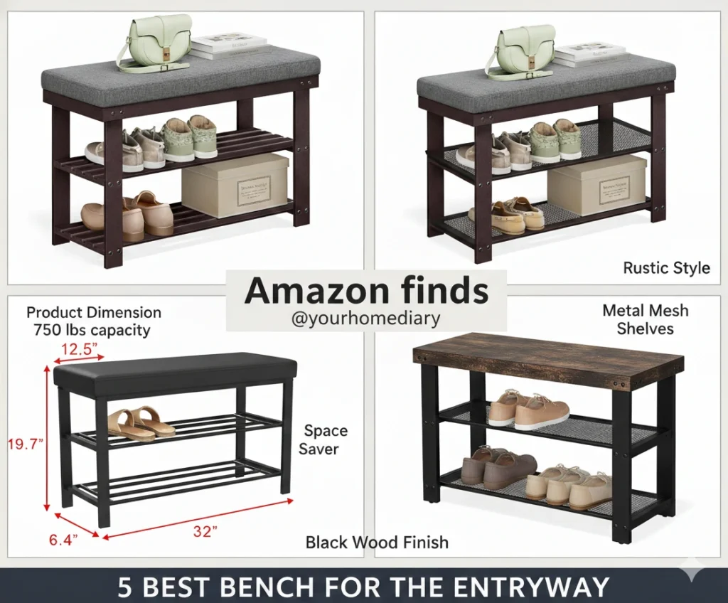 trending benches for the entryway