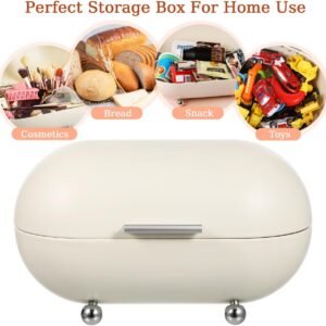 White Bread Box | Stylish Metal Storage for a Fresh, Organized Kitchen!