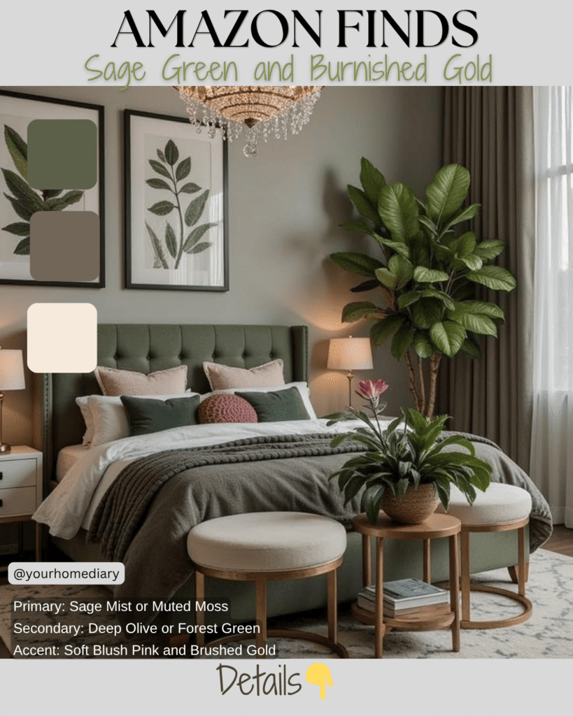 Sage Green and Burnished Gold