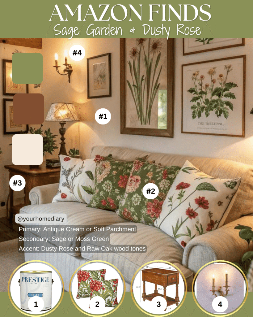 the cozy botanical living room