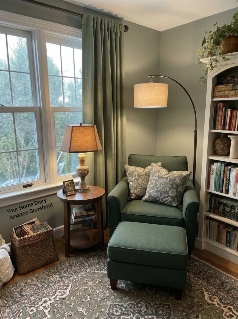 Sage Garden & Dusty Rose: The Serene Reading Nook